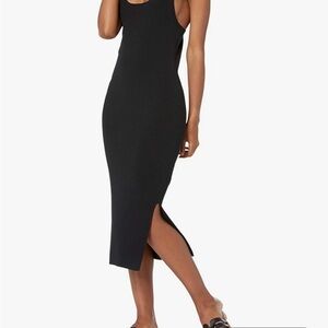 The Drop Black Midi Dress